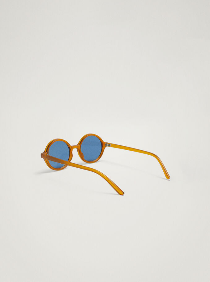 Round Sunglasses , Mustard, hi-res