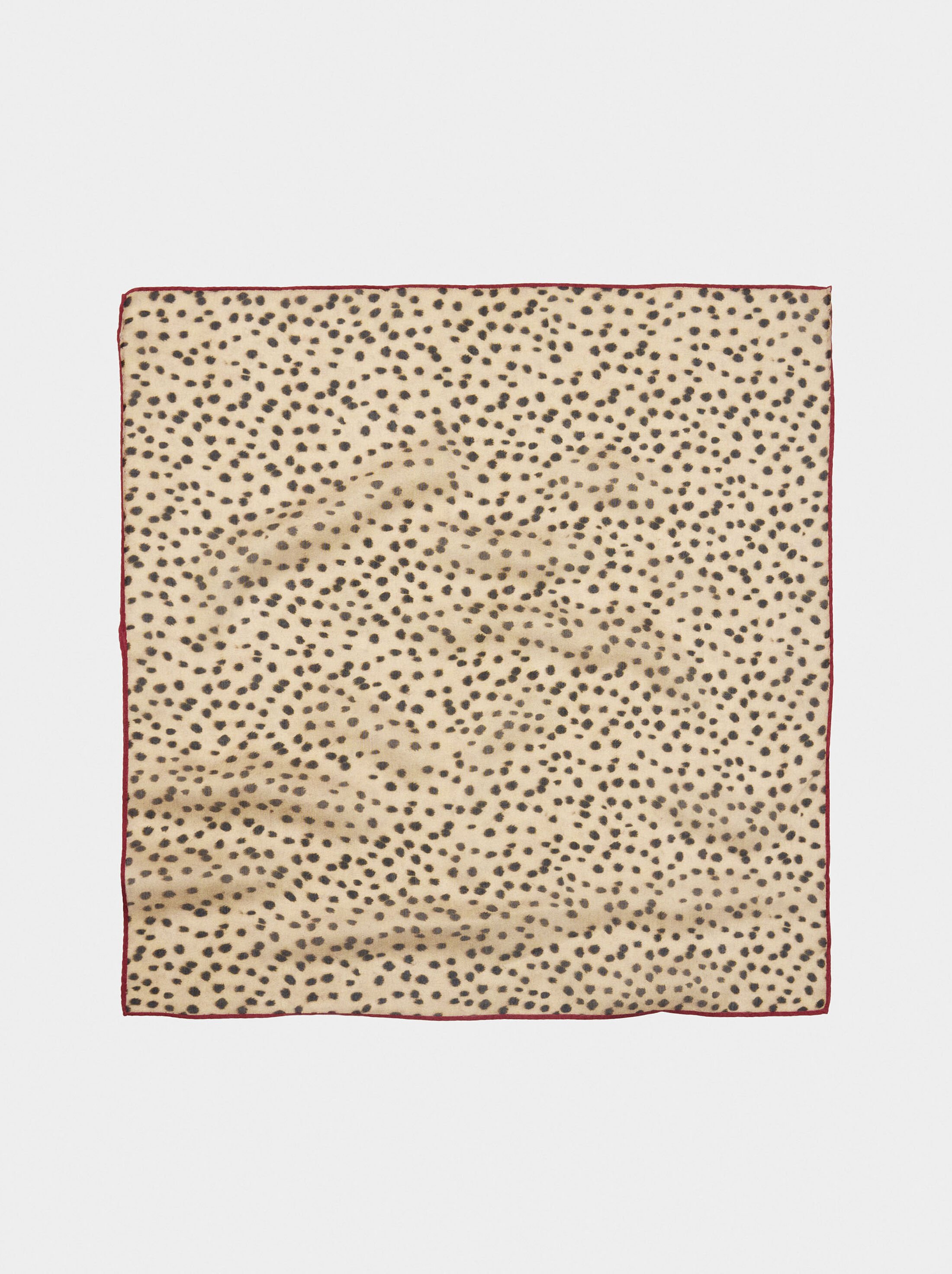 Square scarf with silk blend image number 0.0