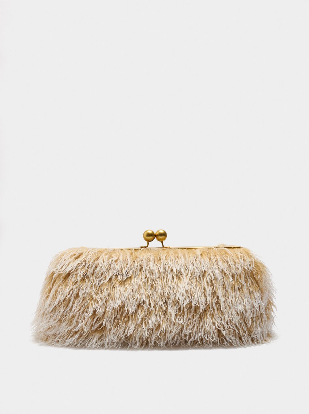 Party bag with fur effect