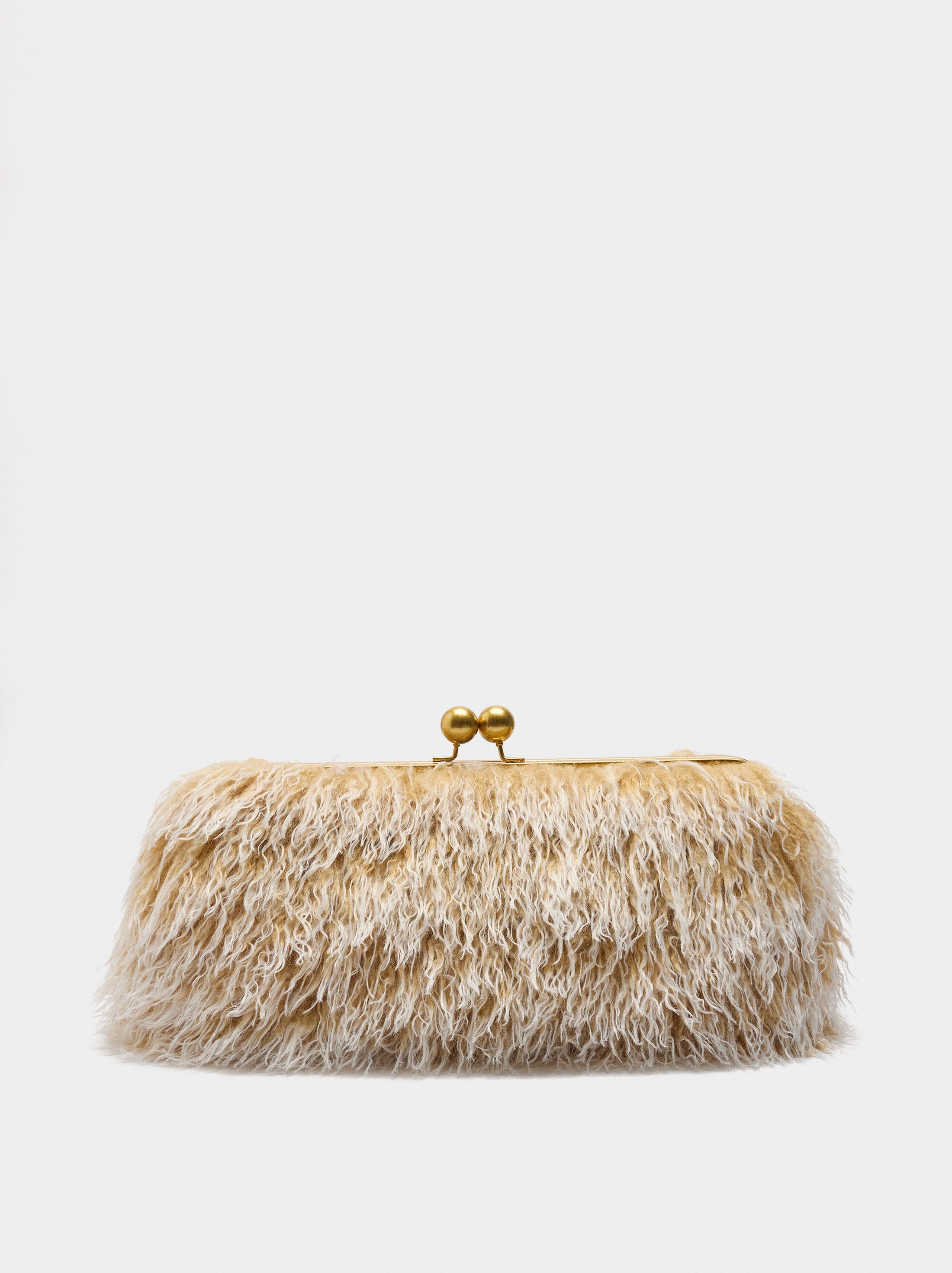 Party bag with fur effect image number 0.0
