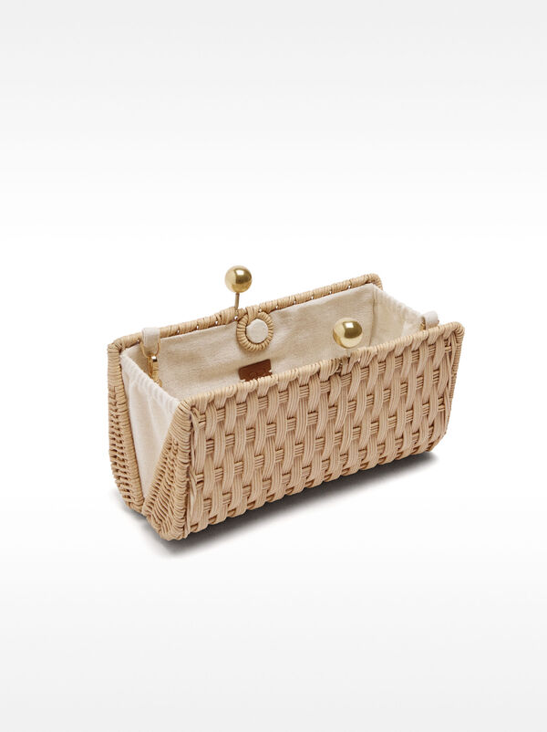Braided rattan party bag