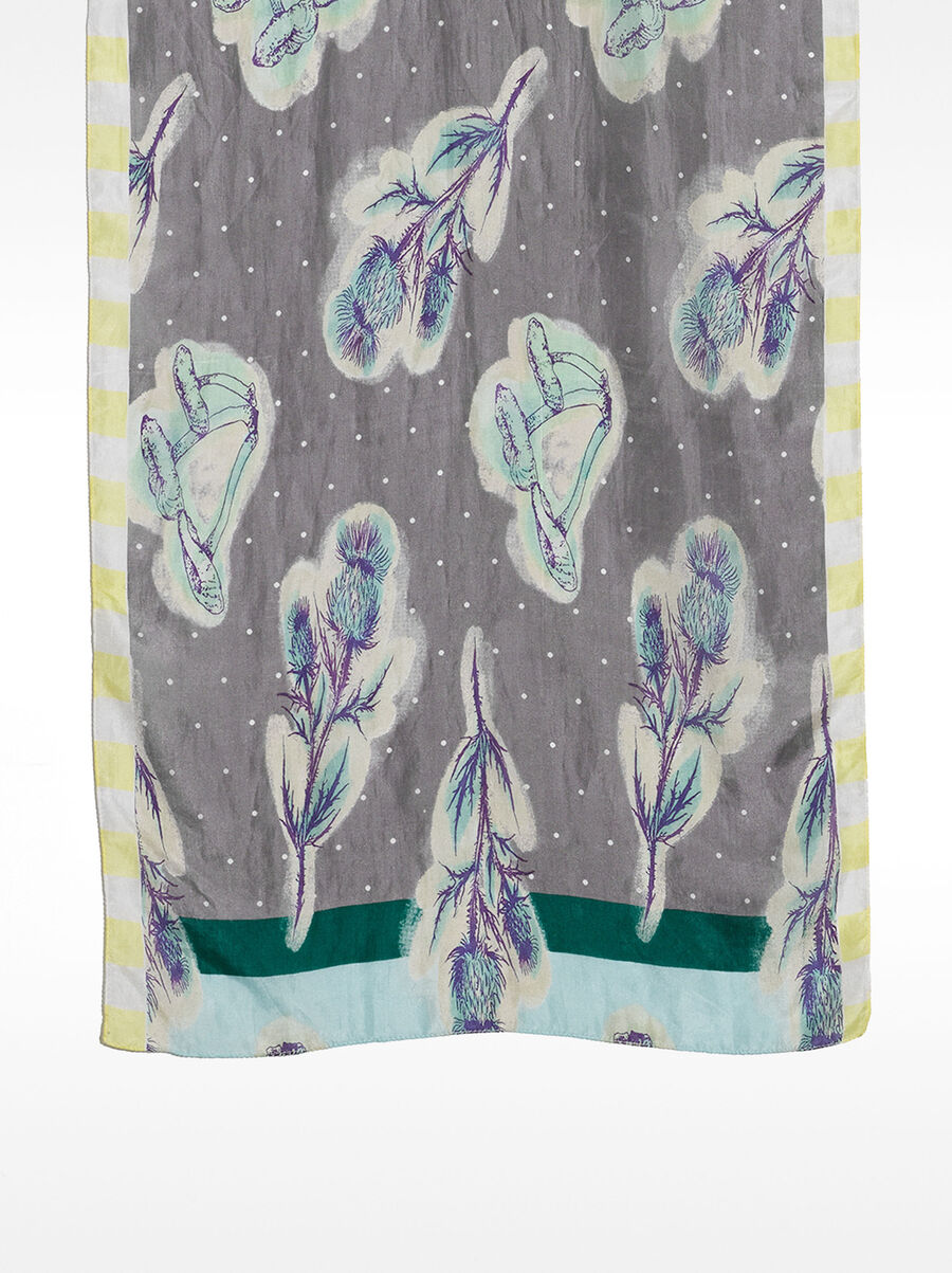 Printed scarf 100% silk