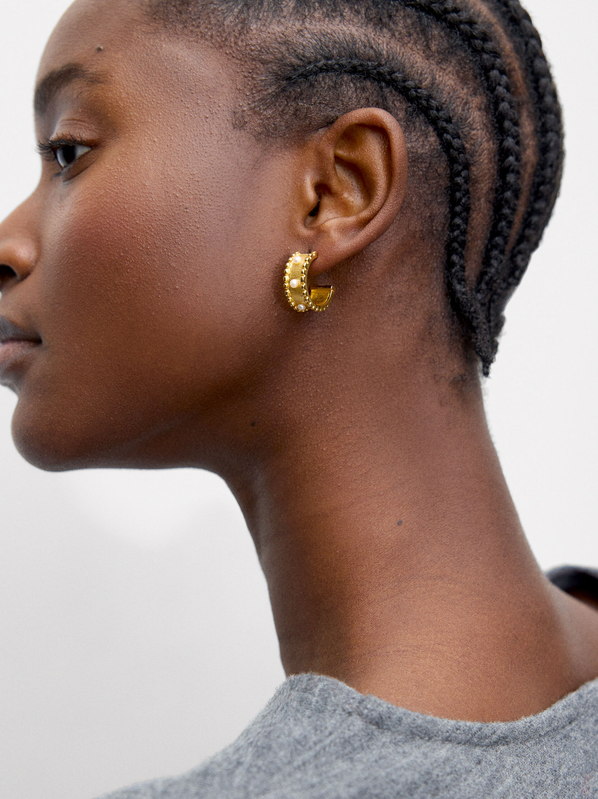 Earrings with freshwater pearls - 925 sterling silver image number 0.0