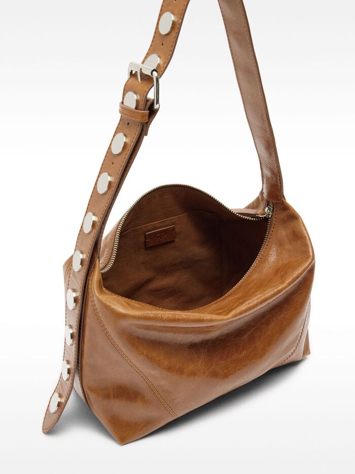 Bolso de hombro de piel