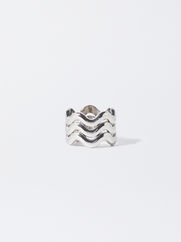 Conjunto Anillos Plateados, Plateado, hi-res