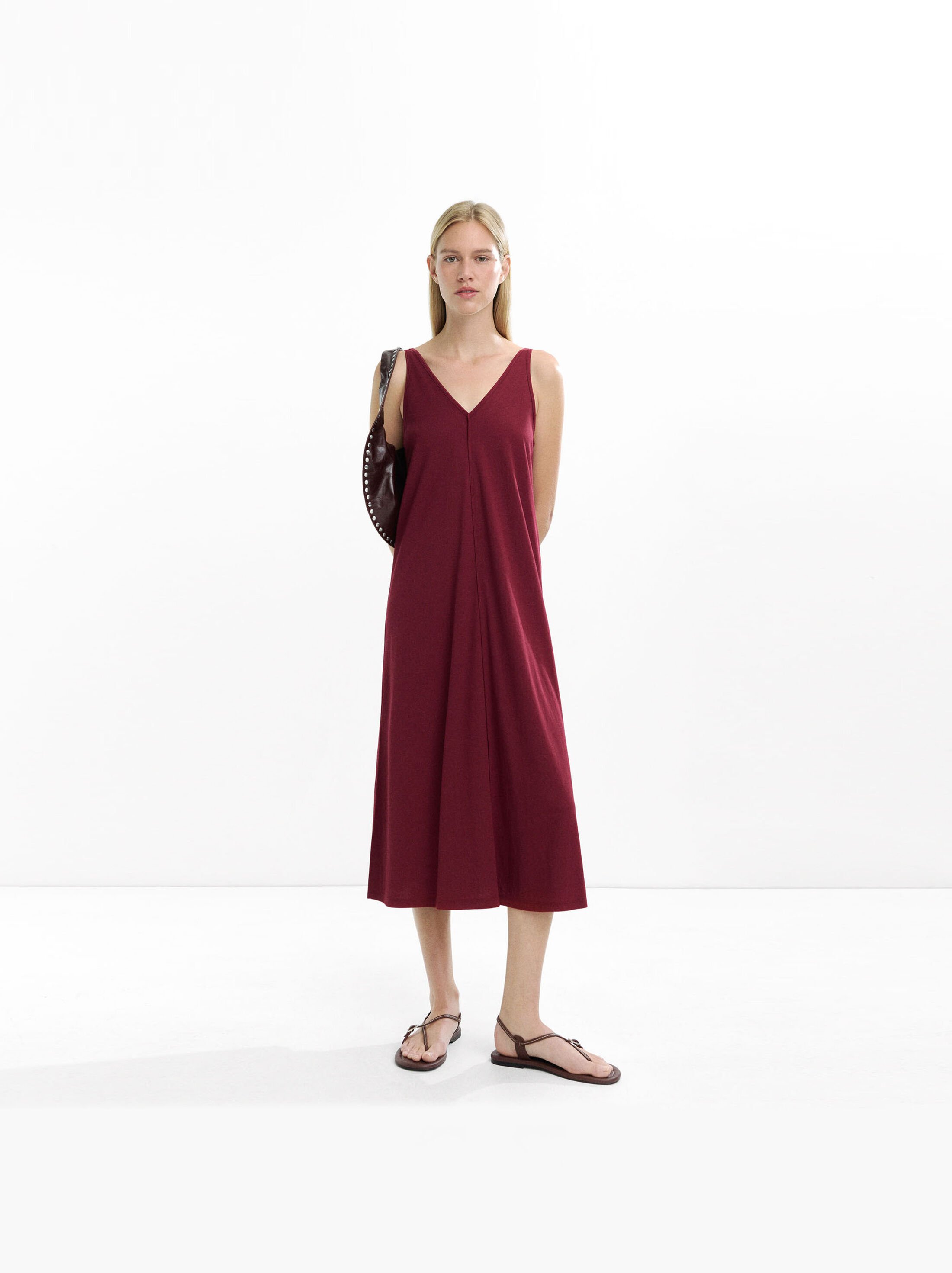 Midi dress with straps image number 8.0