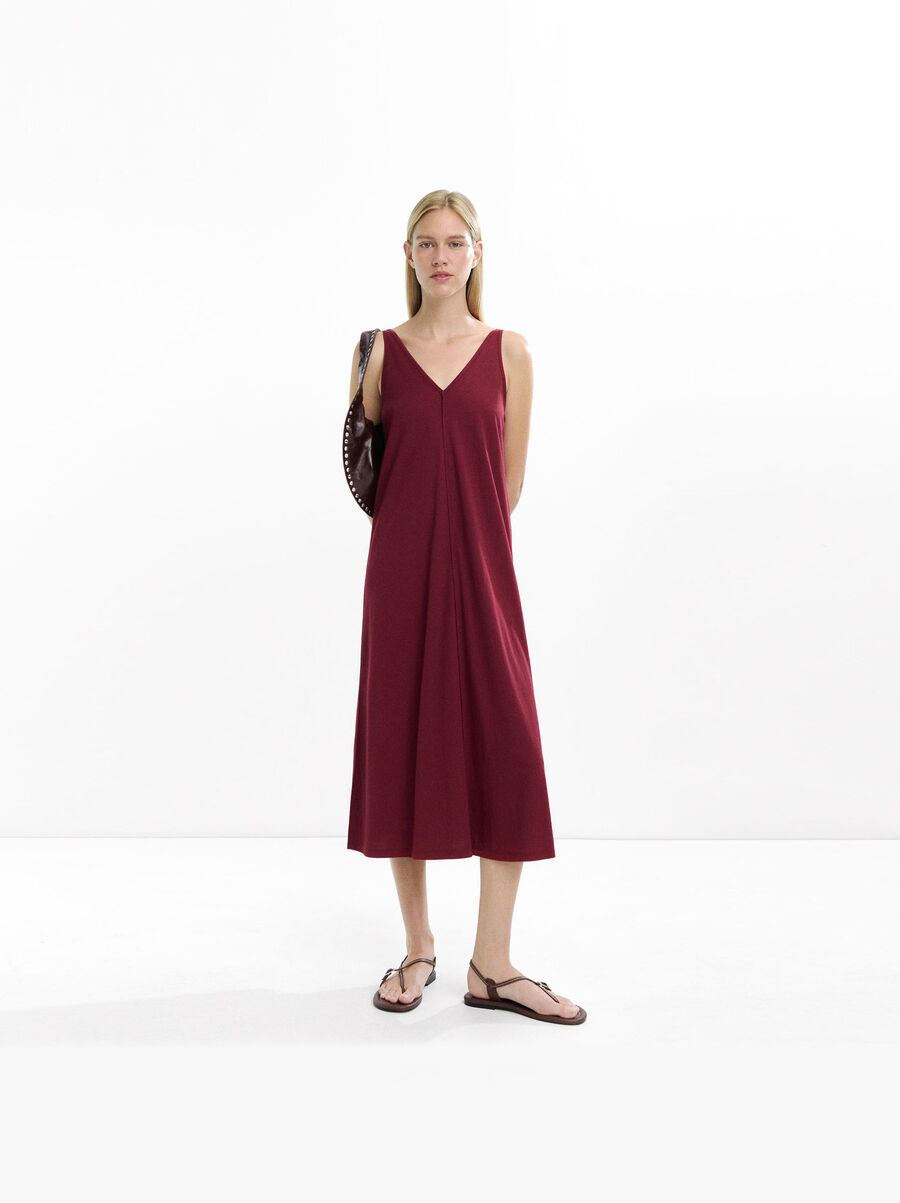 Midi dress with straps