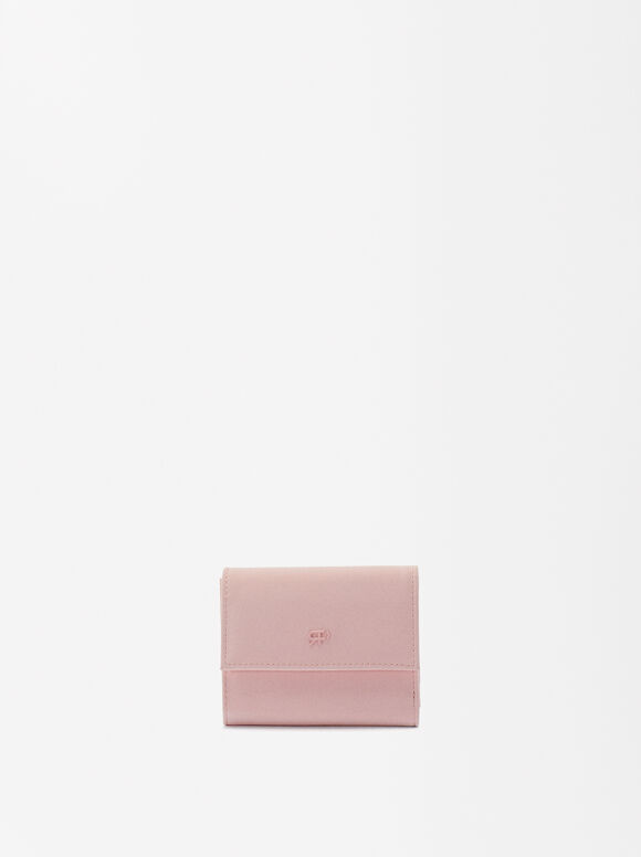 Card Holder With Coin Purse, Pink, hi-res