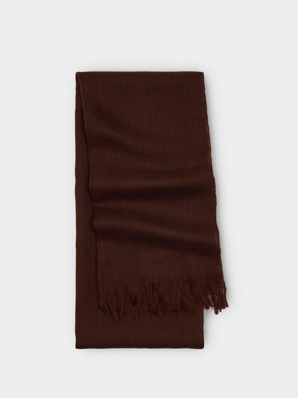Wool pashmina with fringes