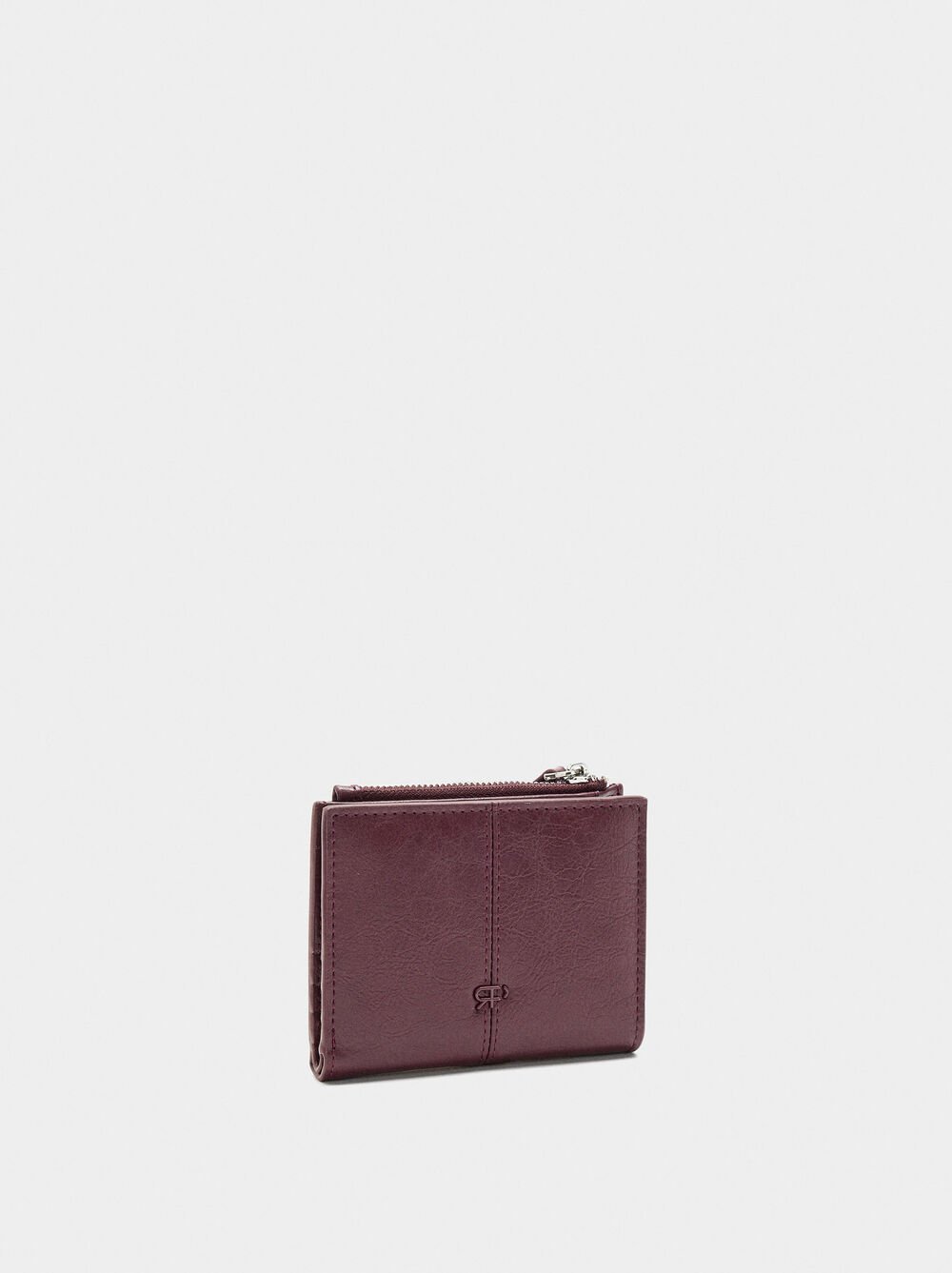 Plain wallet with cracked effect S