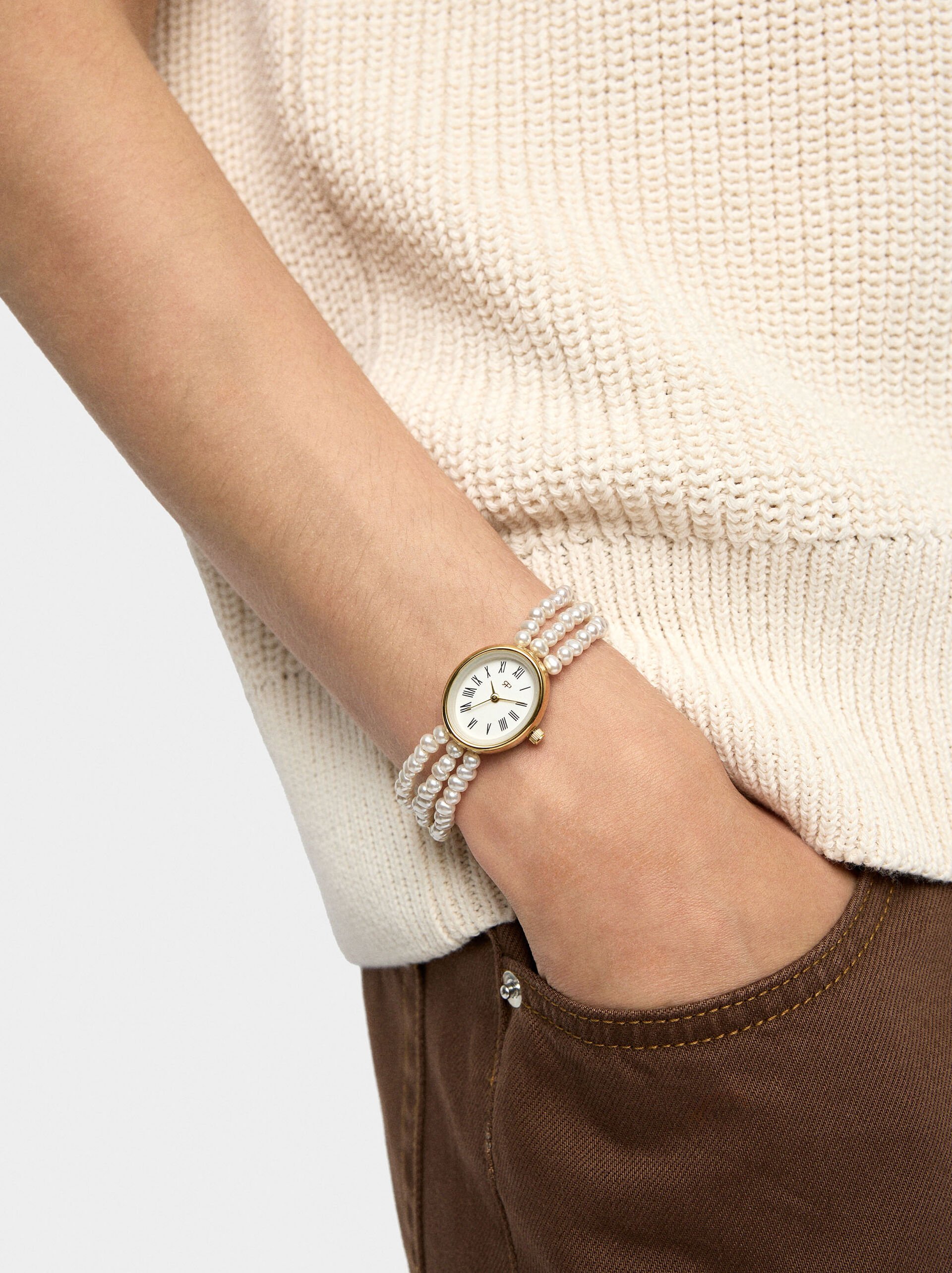 Montre avec bracelet en perles image number 1.0