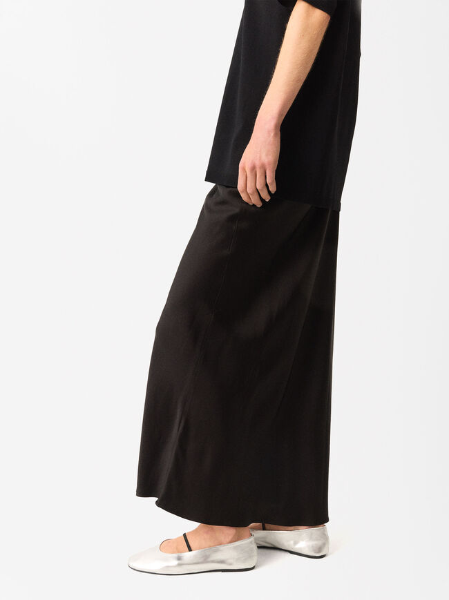 Midi Skirt With Elastic Waistband image number 1.0