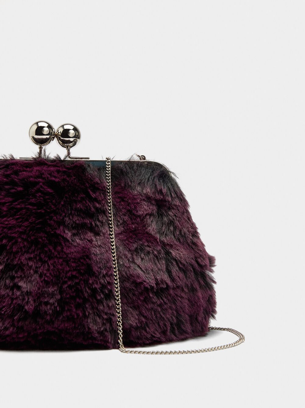 Party bag with fur effect