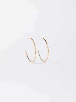 Gold-Toned Hoop Earrings image number 0.0