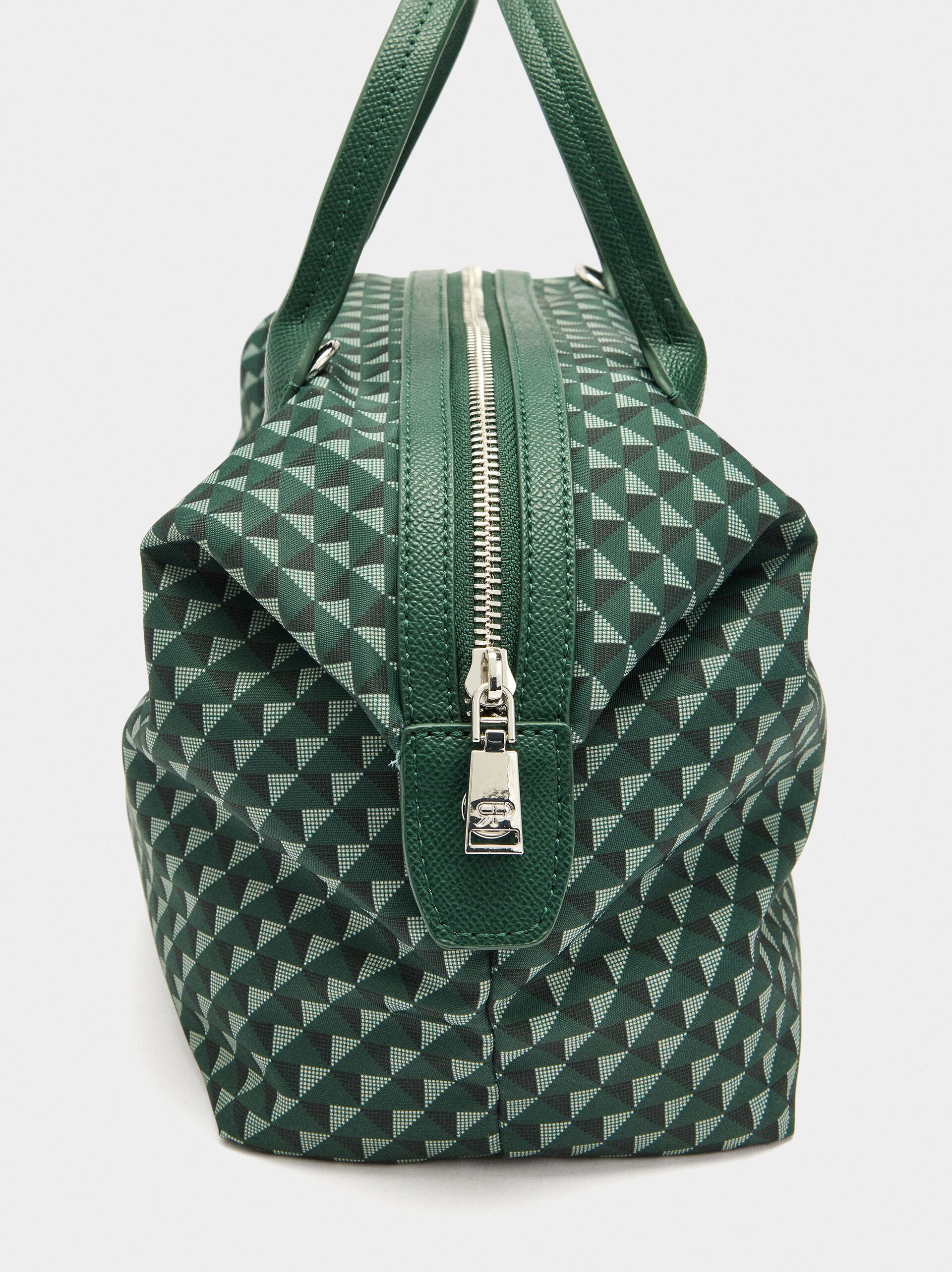 Printed nylon tote bag image number 3.0