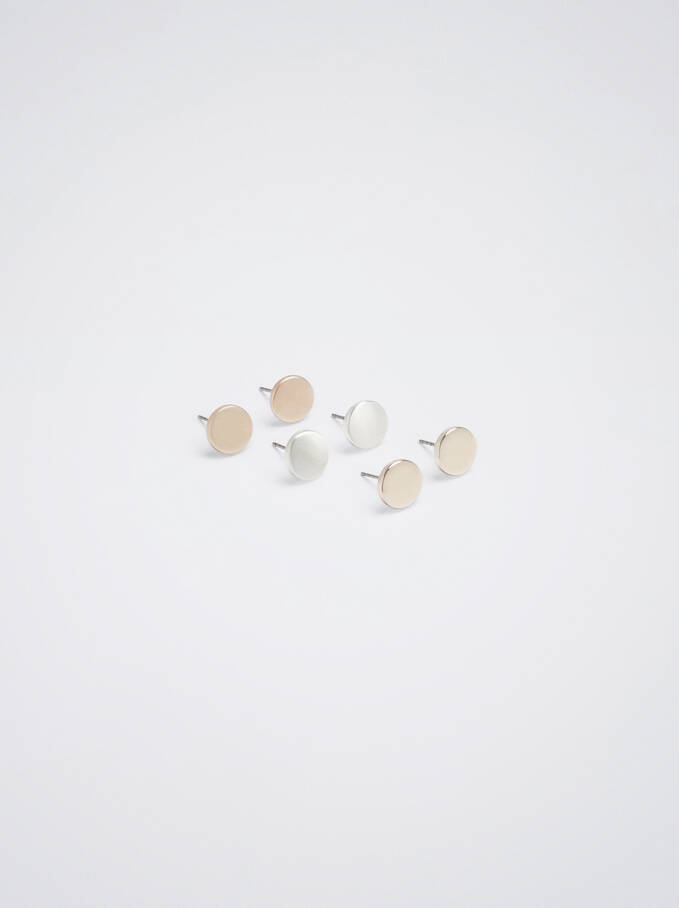 Two-Tone Earring Pack, Multicolor, hi-res