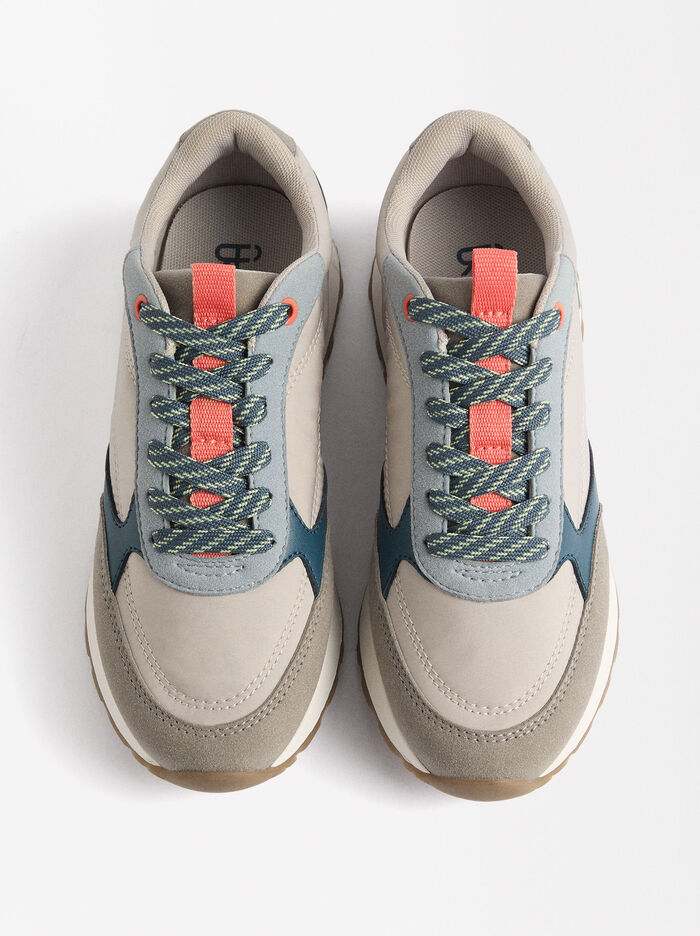 Multicolored contrast sneakers