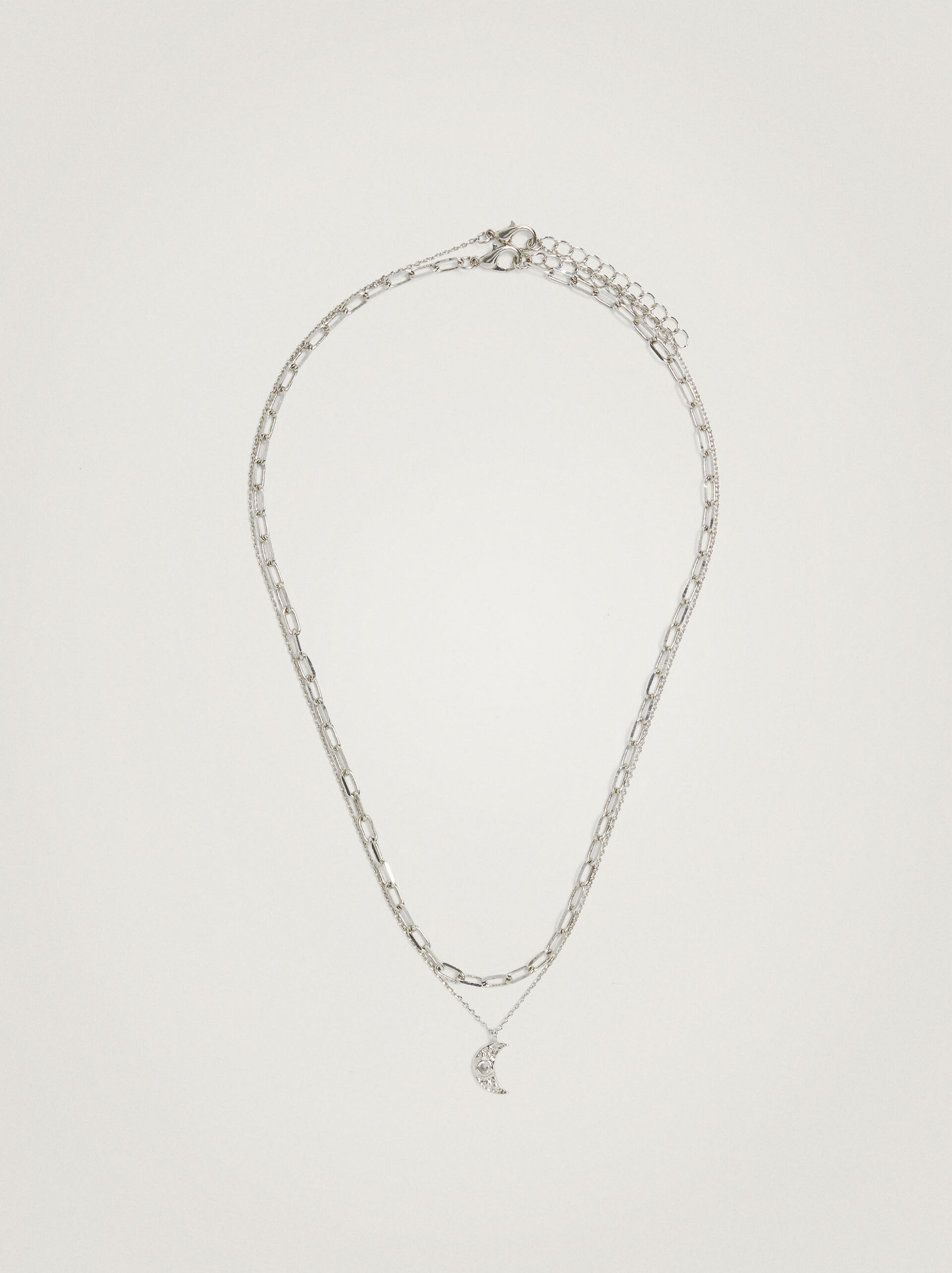 Necklace With Moon And Zirconia image number 1.0