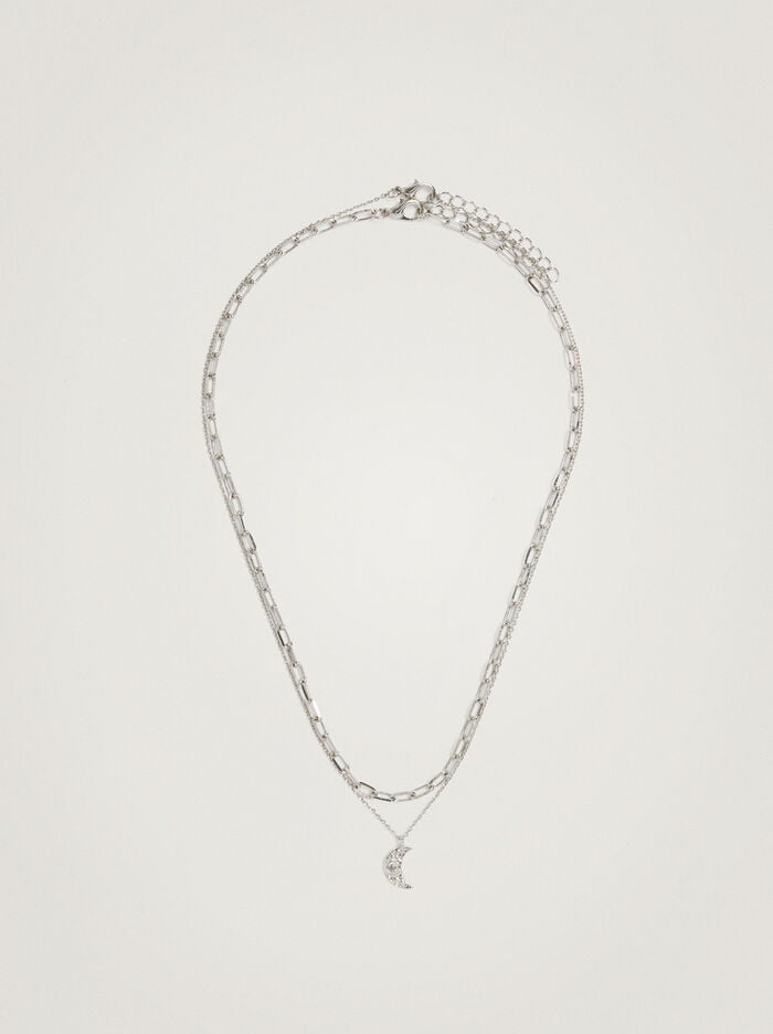 Necklace With Moon And Zirconia