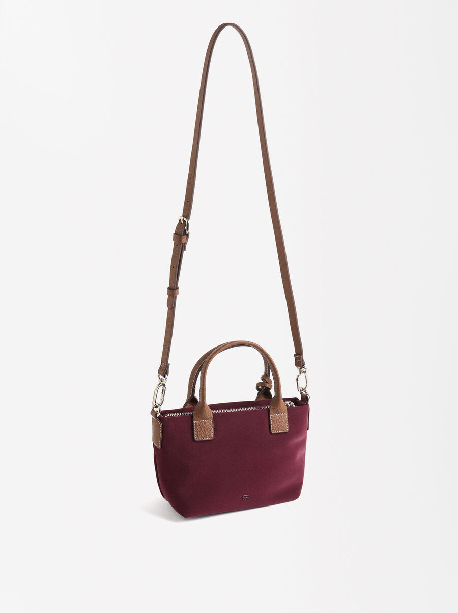 Tote Tasche mit samtiger Textur
