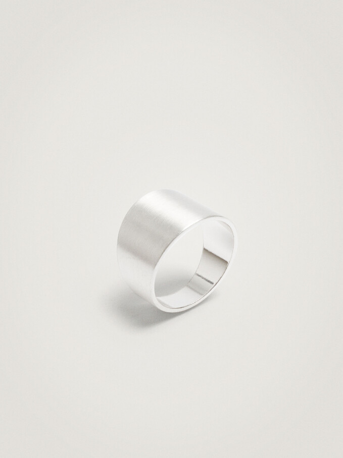 Wide Silver Ring, Silver, hi-res
