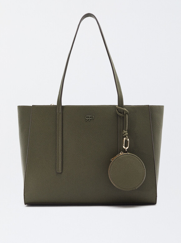 Shopper Con Ciondolo, Khaki, hi-res