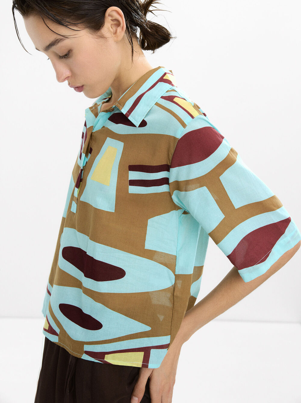 Camicia stampata 100% cotone