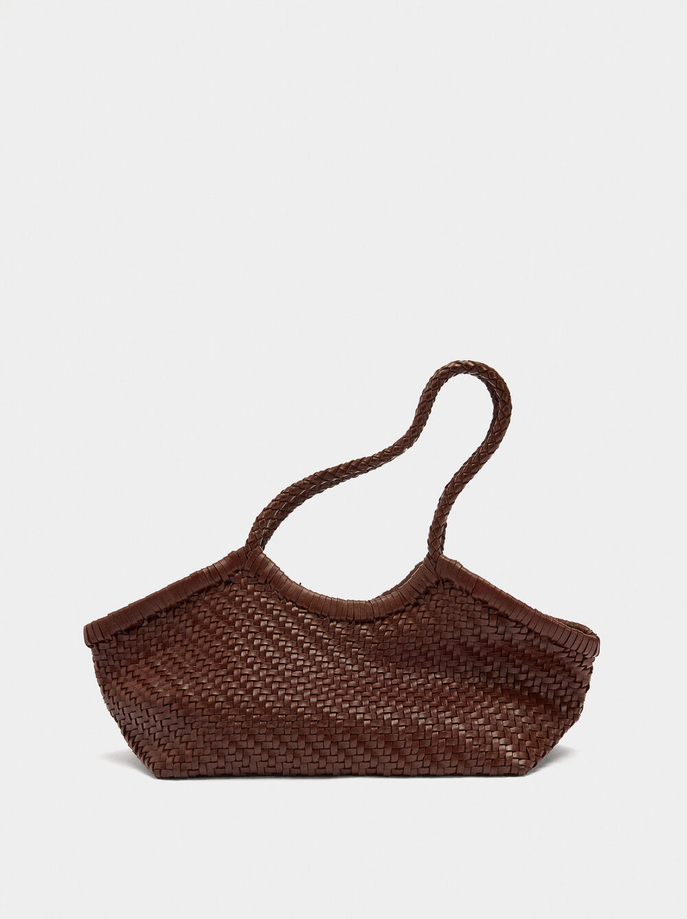 Mala tote de pele entrançada