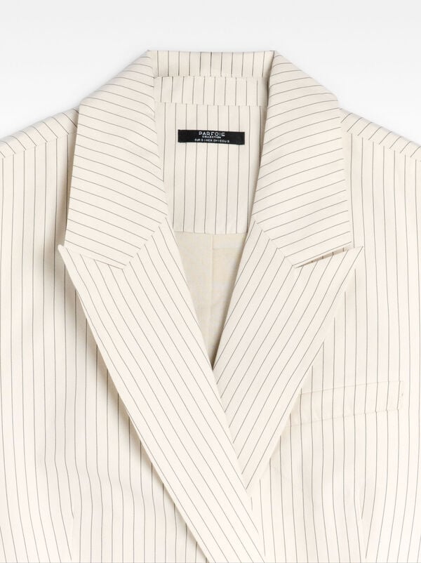 Striped waistcoat with buttons