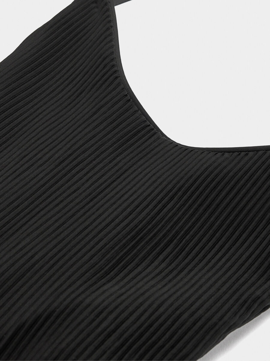 Nylon shoulder bag with inner pouch