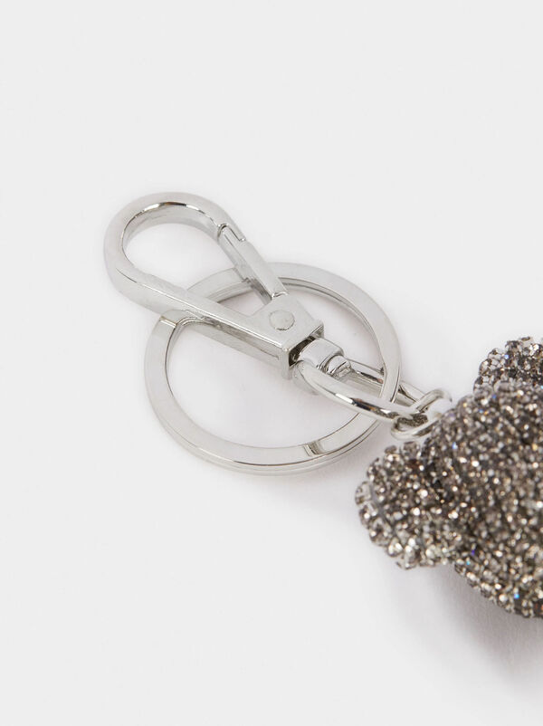 Bear key ring with crystals