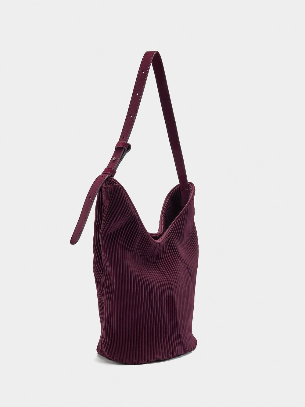 Nylon shoulder bag with inner pouch
