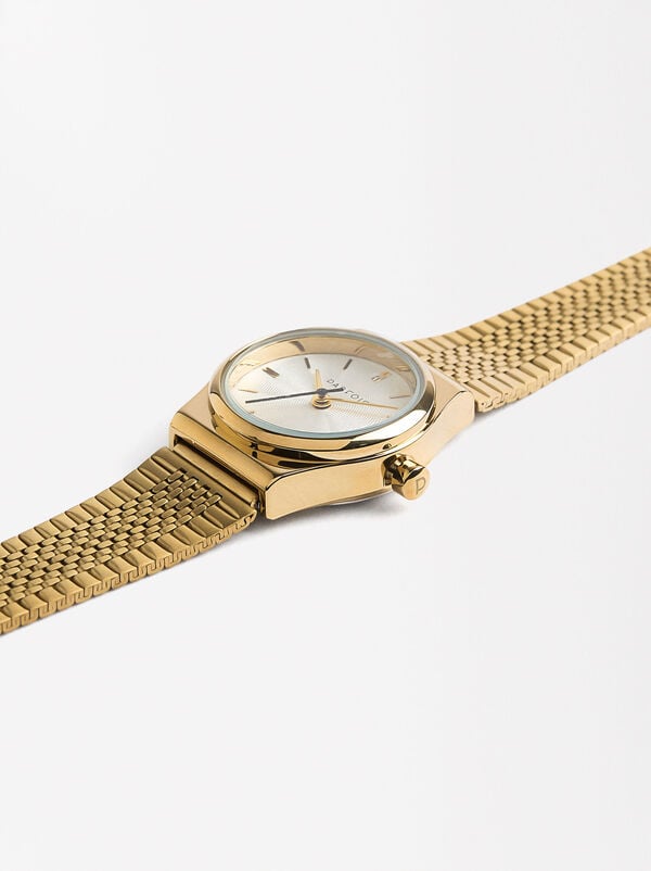 Watch with stainless steel wristband