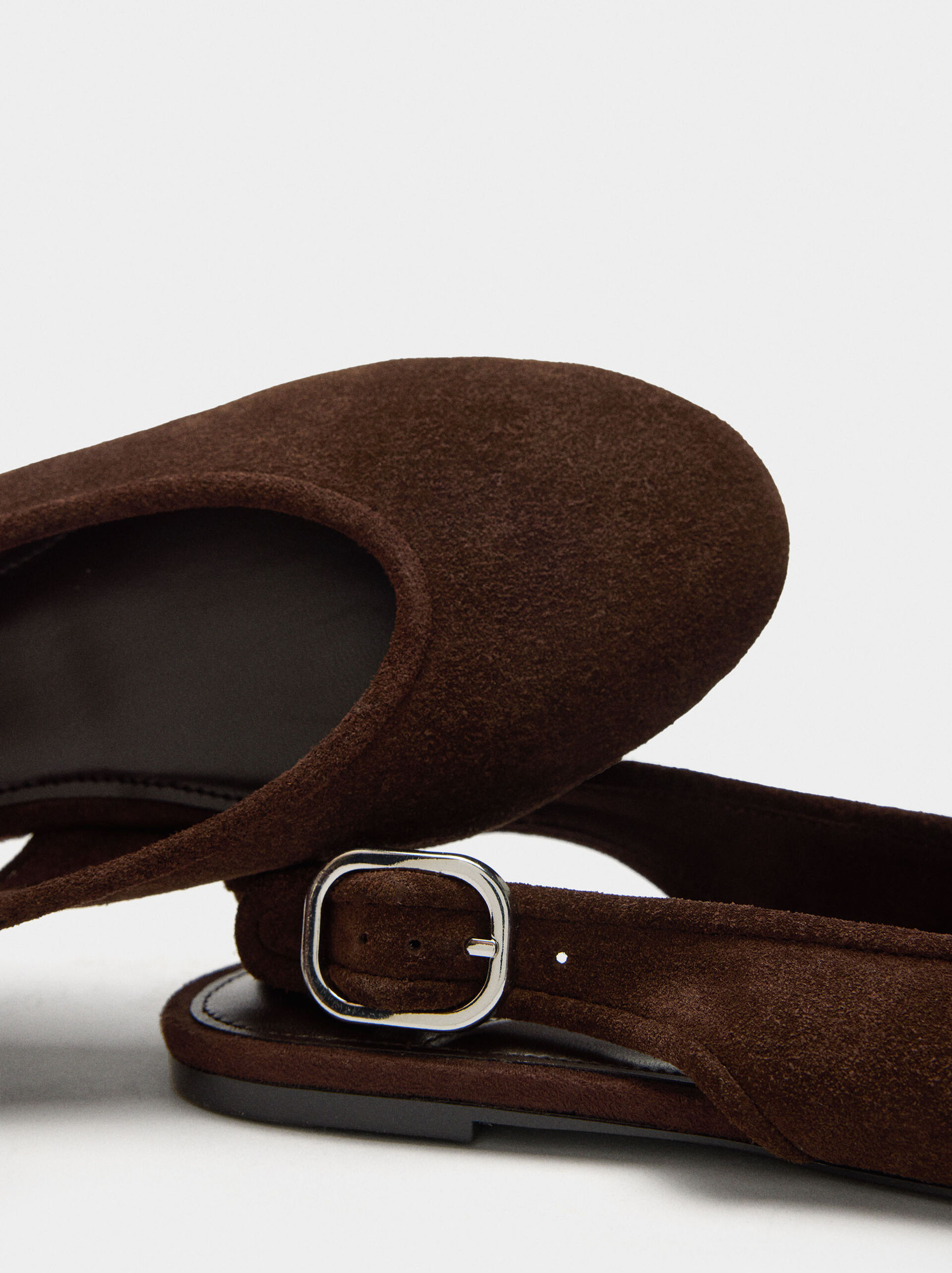 Leather ballet flats with slingback image number 5.0