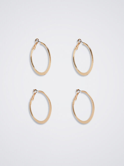 Set Of Golden Hoop Earrings