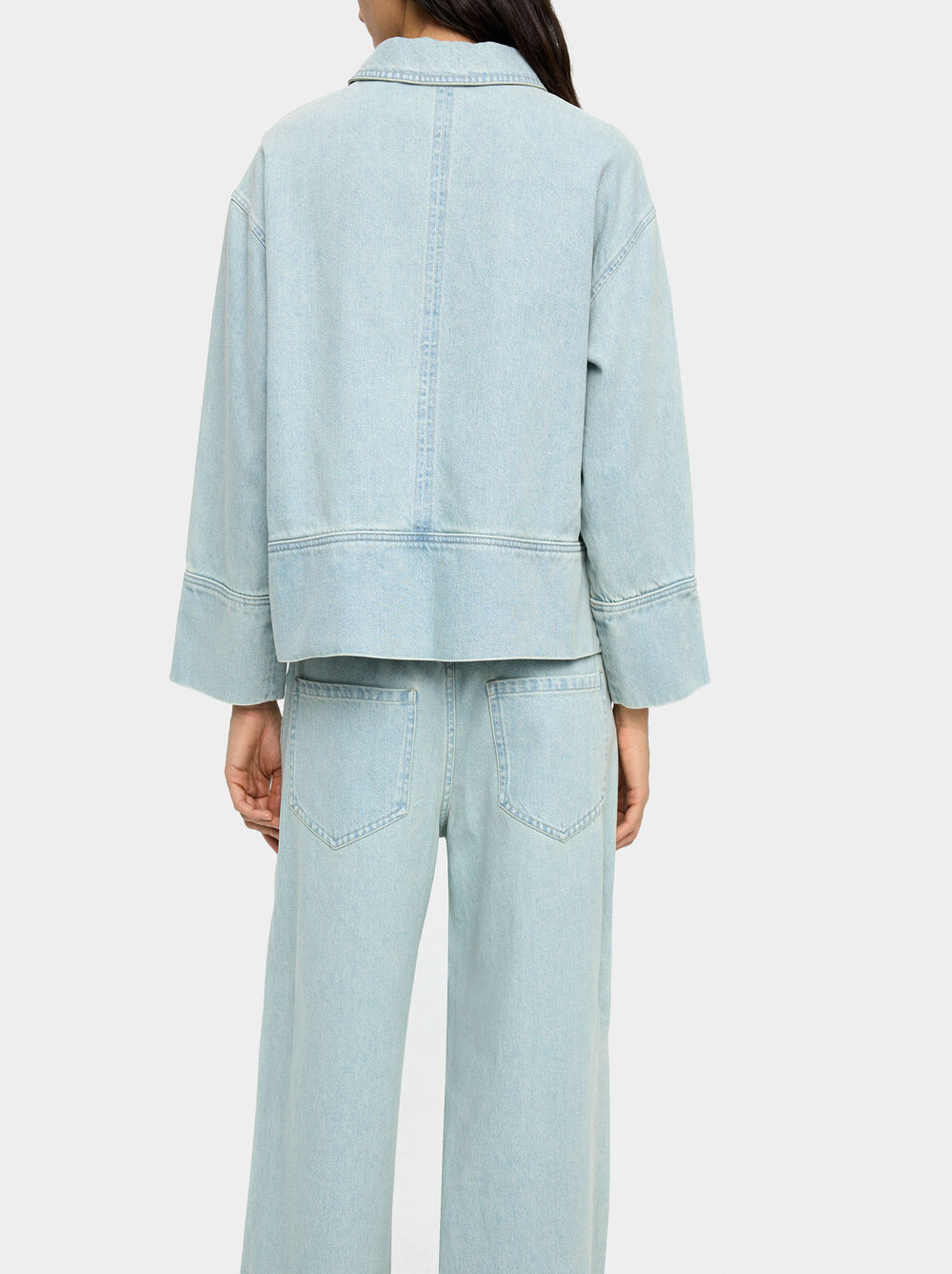 Hemd aus Denim mit Reißverschluss