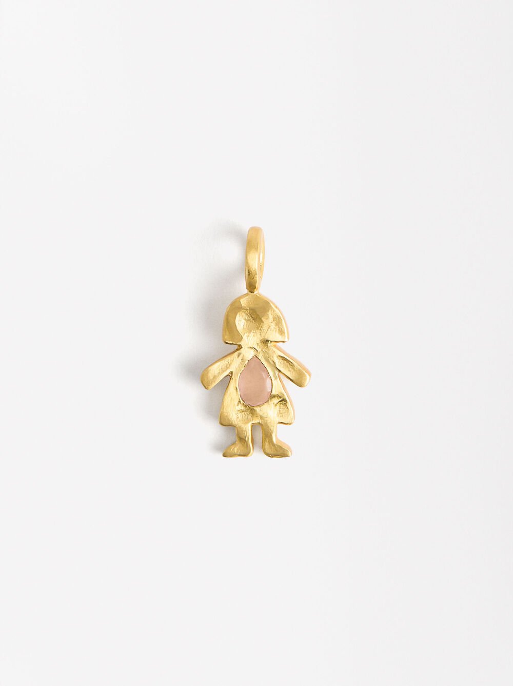 Charm fille avec cristal plaqué or 18k