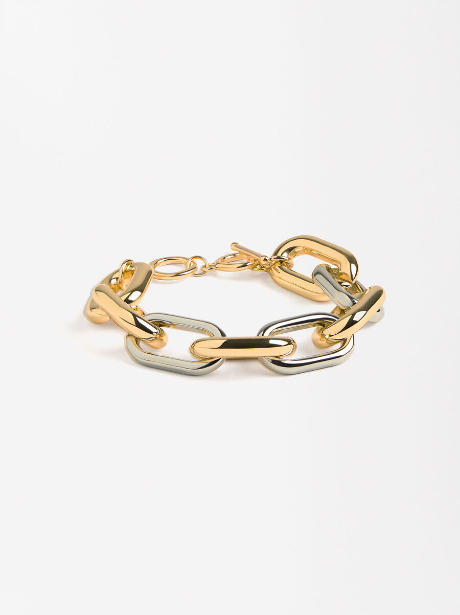 Bicolor link bracelet