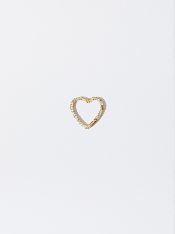 925 Silver Heart With Opening Charm, Golden, hi-res