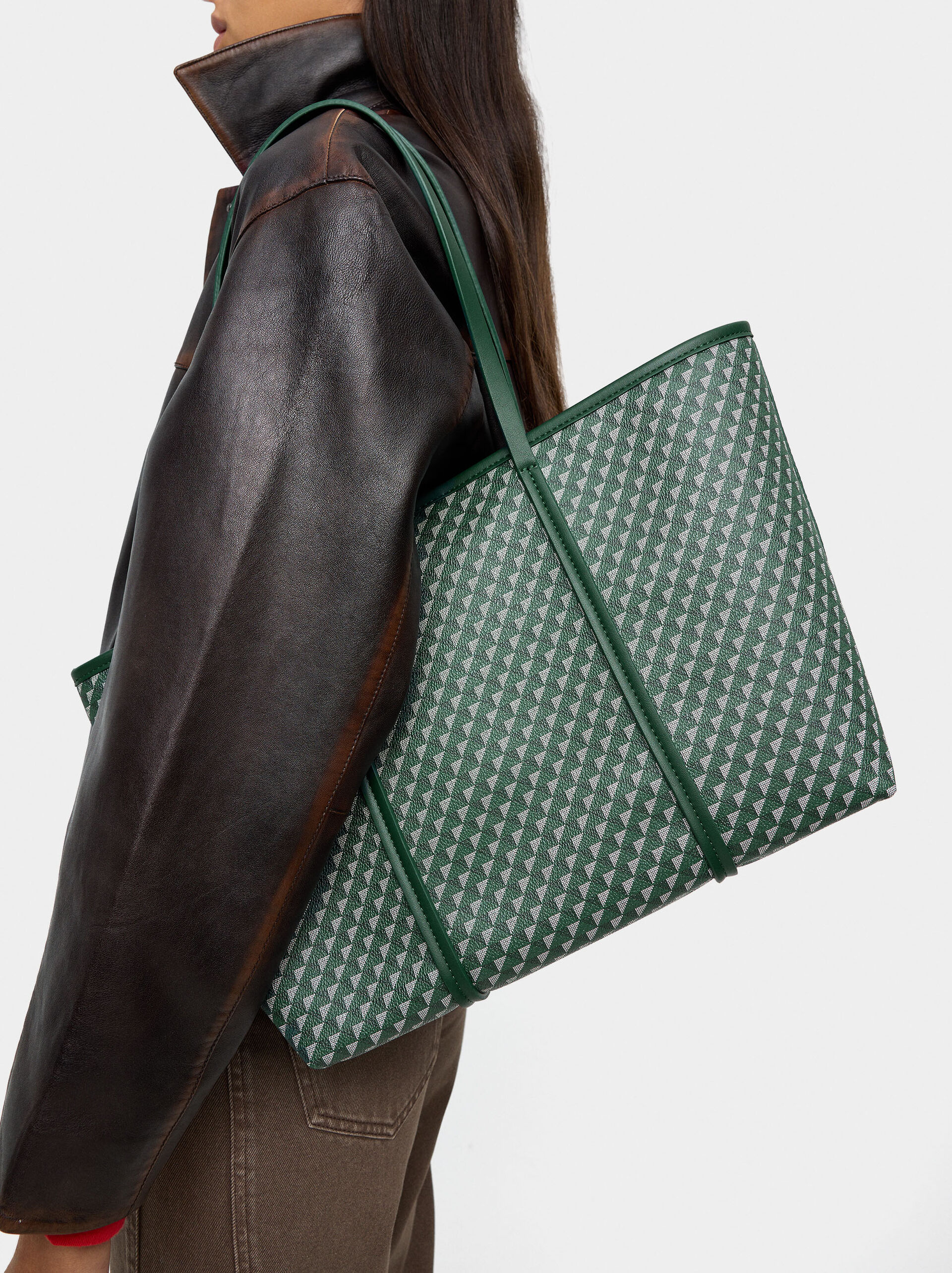 Sac shopper imprimé avec pochette amovible image number 1.0