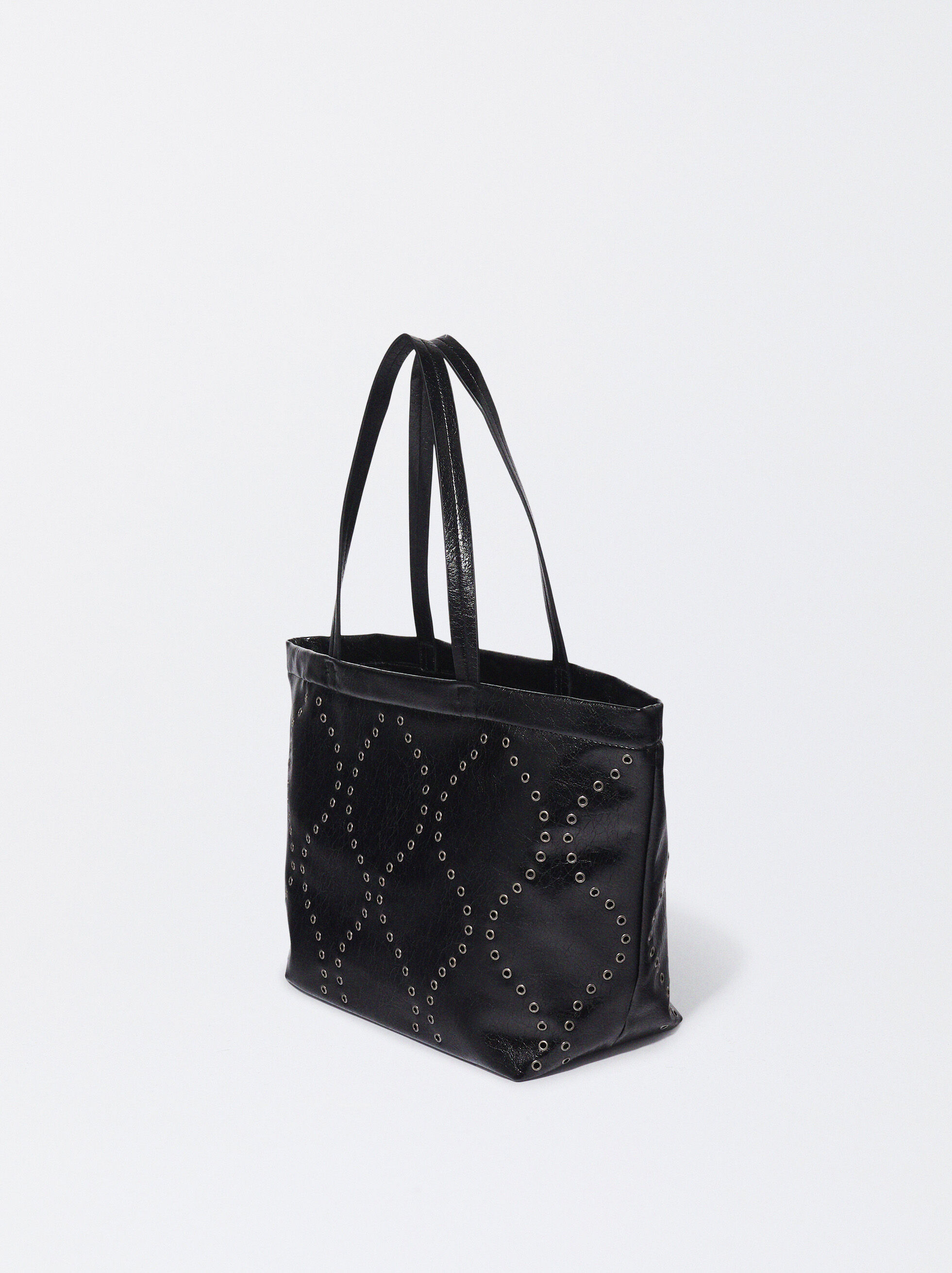 Bolso shopper negro tachuelas best sale