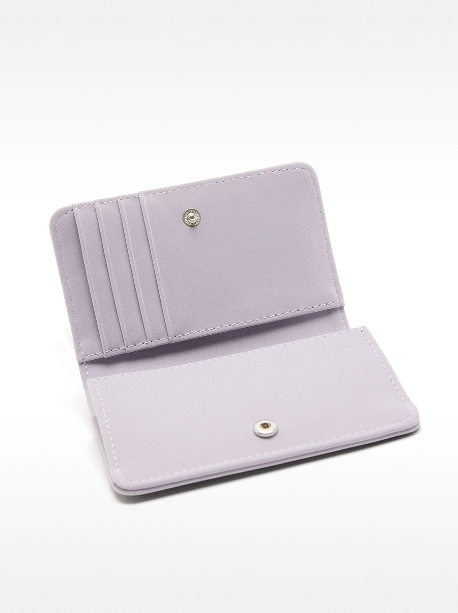 Velvety texture card holder with floral charm