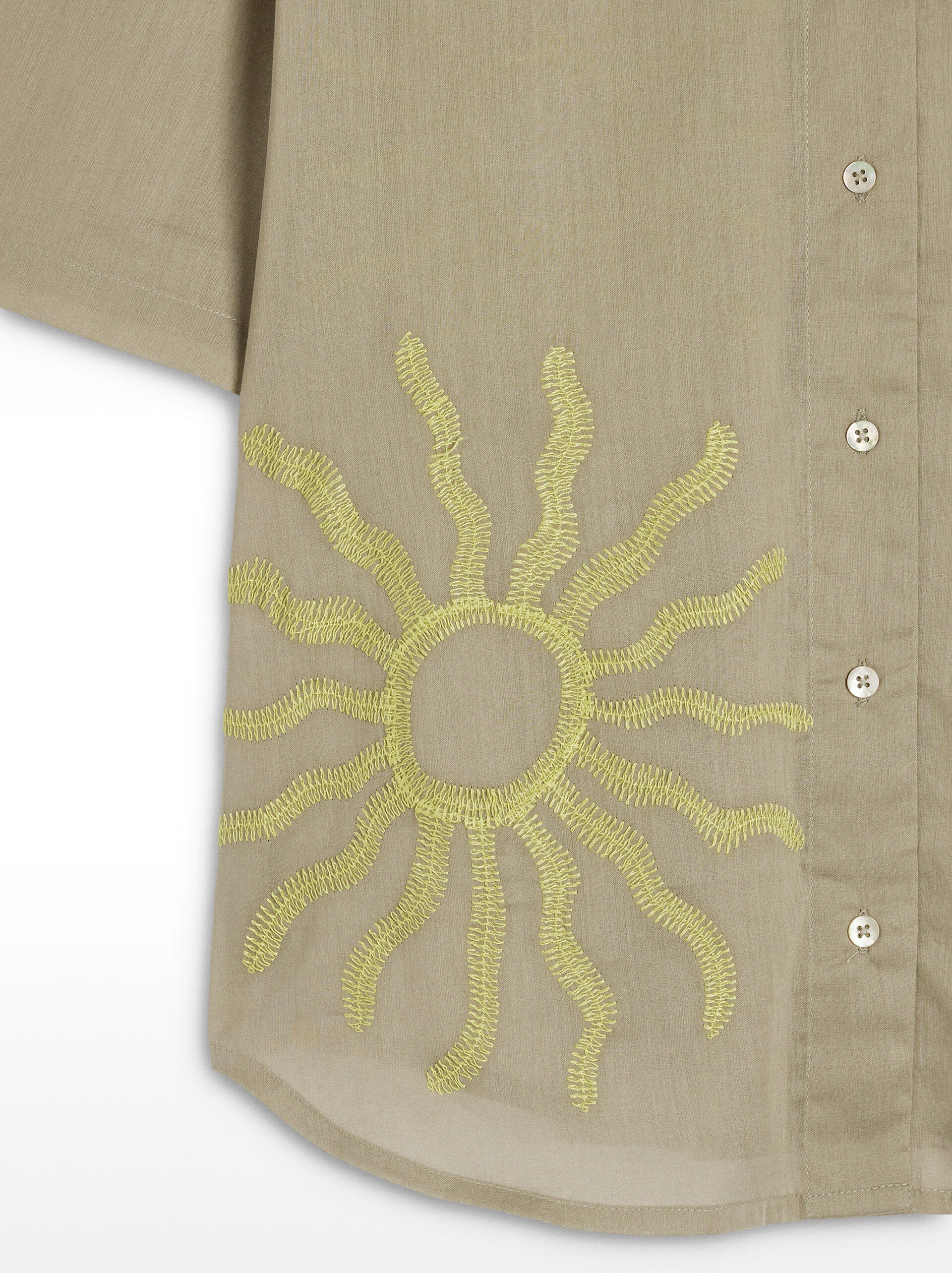 Camisa com bordado 100% algodão image number 6.0