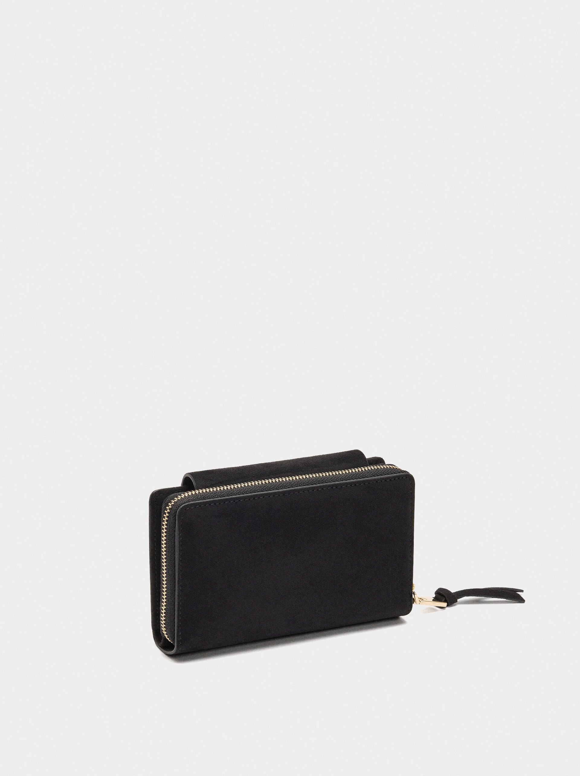 Wallet with suede effect image number 2.0