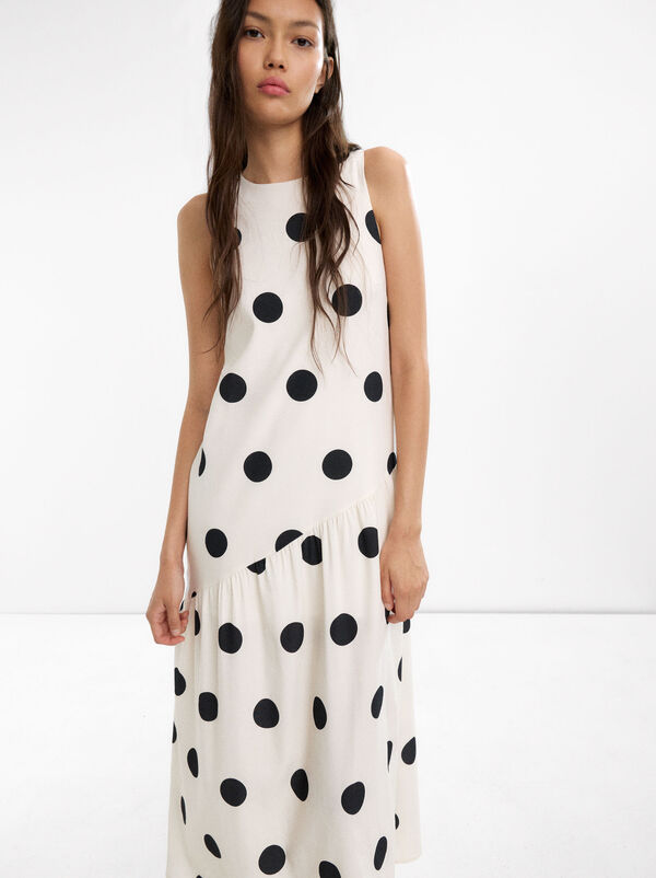 Long dress with polka dots