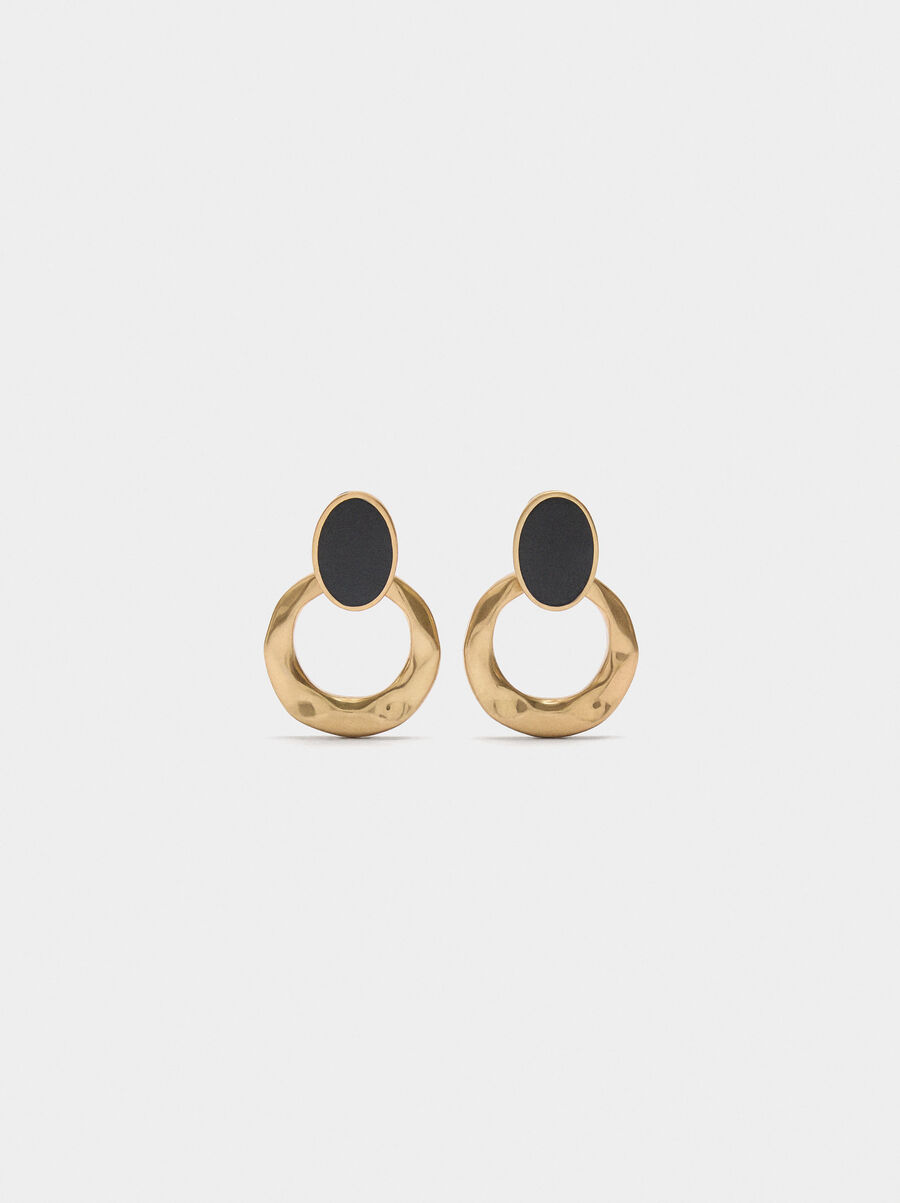 Pendientes redondos de resina
