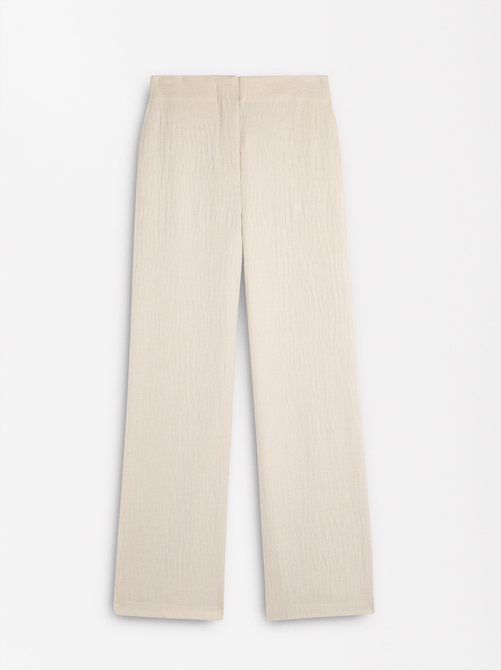 Flowy trousers with a crinkled effect image number 6.0