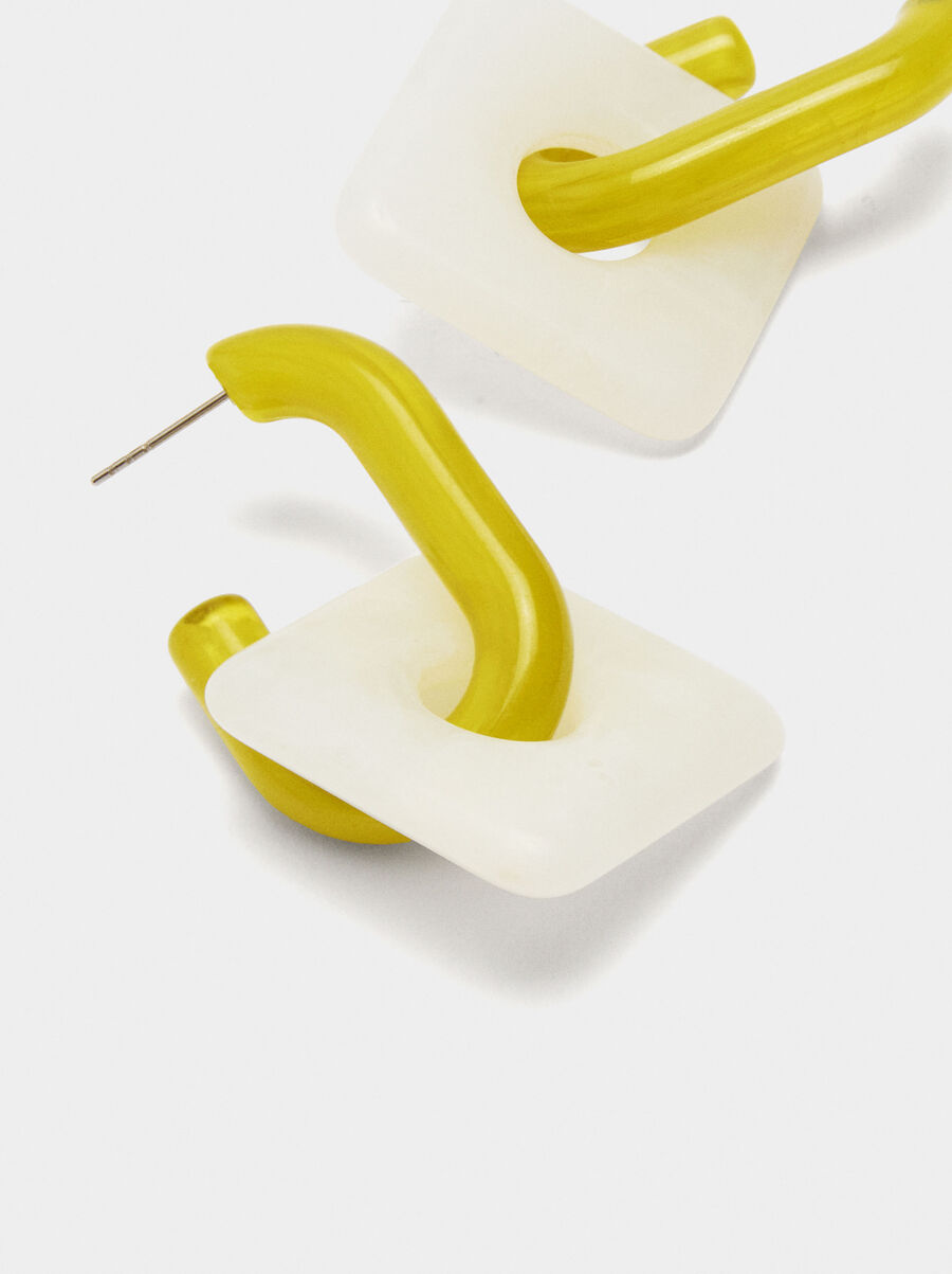 Open tubular hoop earrings