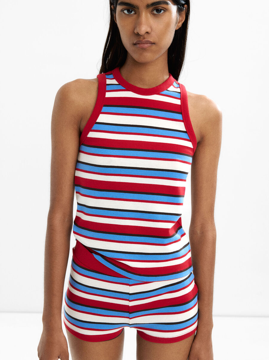 Striped cotton top