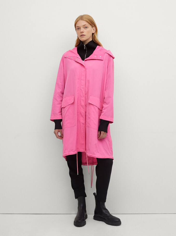 Light Jacket With Hood, Pink, hi-res